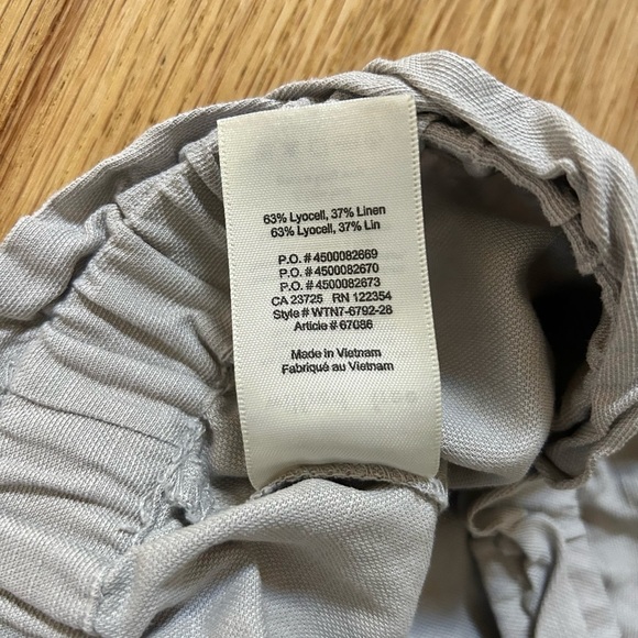 ARITZIA wilfred free harulia short high waisted paperbag linen blend gray size S - Picture 7 of 10